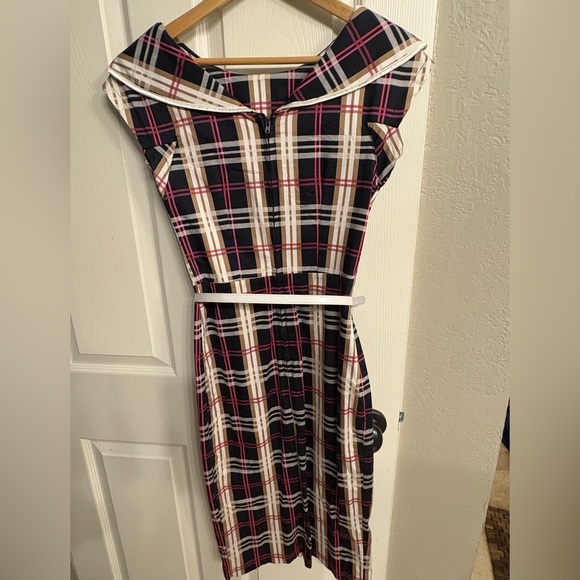 Bettie Page RARE Tartan Vintage Pin Up Dress - Picture 7 of 8